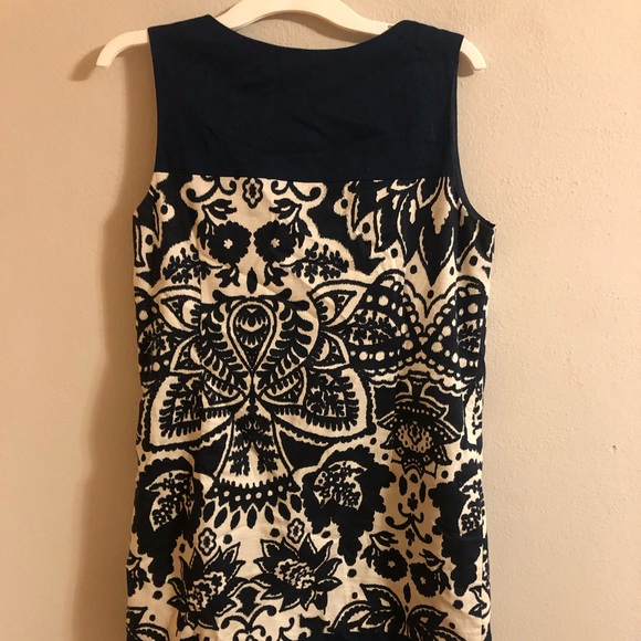 Merona Navy and White Mini Dress, 14 - Picture 3 of 4